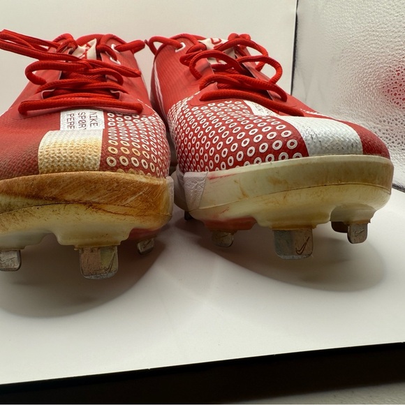 Nike Force Zoom Trout 7 Elite Baseball Cleats Red White Metal Spikes Men’s Sz 13 - Picture 2 of 15